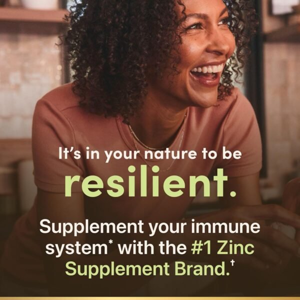 Nature’s Bounty Zinc 50mg, Immune Support & Antioxidant Supplement, Promotes Skin Health 250 Caplets - Image 4