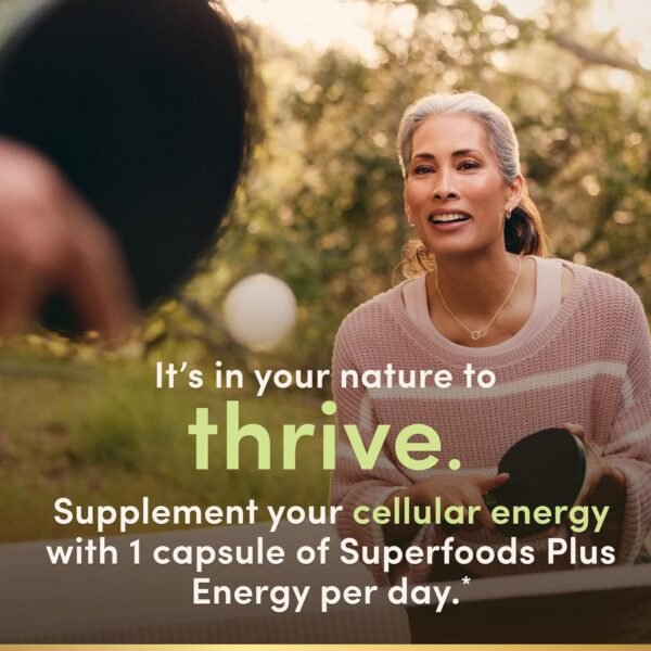 Nature's Bounty Superfoods Plus Energy to Support Cellular Energy, 23 Fruits & Veggies, Cellular Energy Supplement, 30 Capsules - Image 4