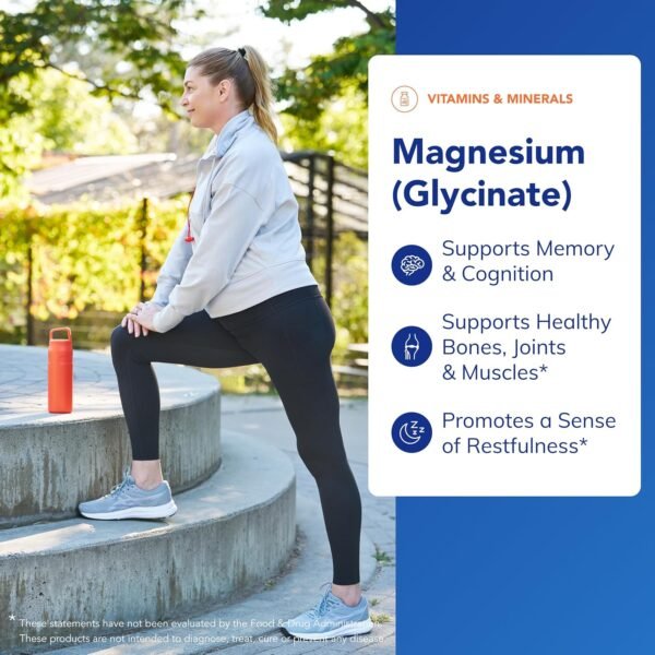 Pure Encapsulations Magnesium (Glycinate) - Supplement to Support Stress Relief, Sleep, Heart Health, Nerves, Muscles, and Metabolism* - with Magnesium Glycinate - 90 Capsules - Image 3