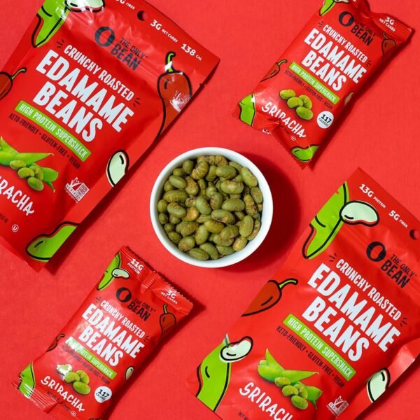 The Only Bean Crunchy Roasted Edamame - Healthy Snacks for Adults and Kids (Variety Pack), Low Carb Keto Snack Food, Vegan Gluten Free High Protein Snacks (11g), Office Snack, 0.9oz 24 pack - Image 5