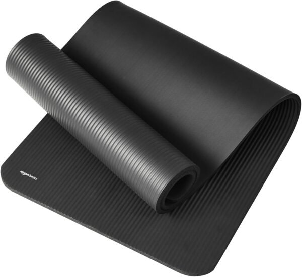 Amazon Basics 1/2 Inch Extra Thick Exercise Yoga Mat with Carrying Strap - Image 3