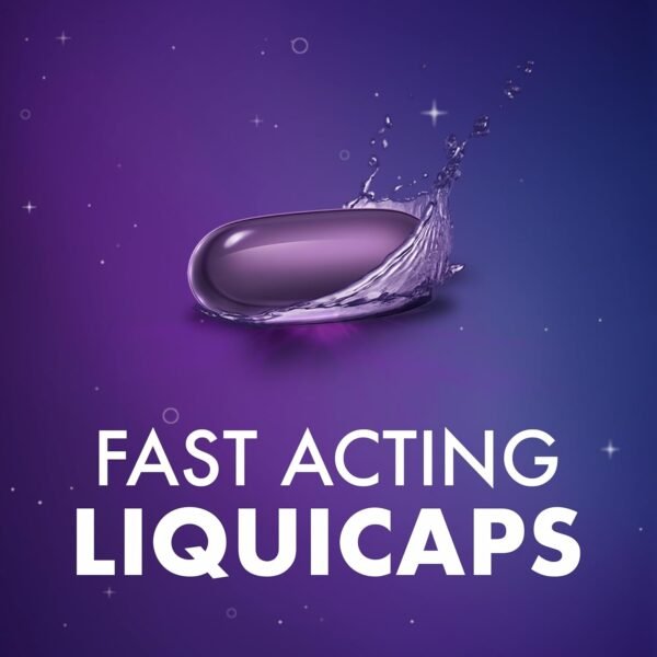 ZzzQuil LiquiCap Sleep Aid, Diphenhydramine 25mg HCl, Sleep Aids for Adults, Nighttime Sleep Aid, 72 LiquiCaps - Image 3