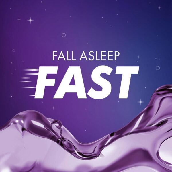 ZzzQuil, Sleep Aid, Nighttime Sleep Aid Liquid, 50 mg Diphenhydramine HCl, Fall Asleep Fast, Non-Habit Forming, Warming Berry Flavor, 12 FL OZ (Pack of 2) - Image 3