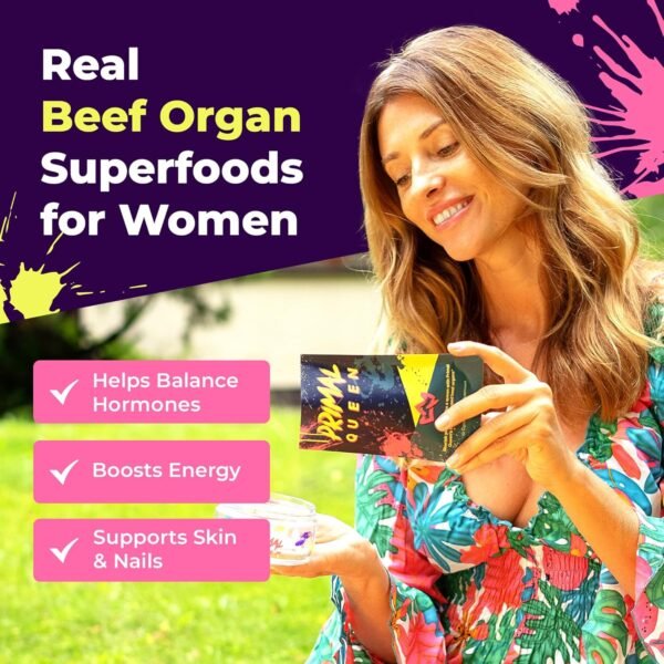 Female-Optimized Beef Organ Superfood Supplement (Beef Liver, Kidney, Heart, & 3 More) - 100% Grass Fed, Pasture Raised Cattle - Balance Hormones, Energy, & More for Women - Image 3