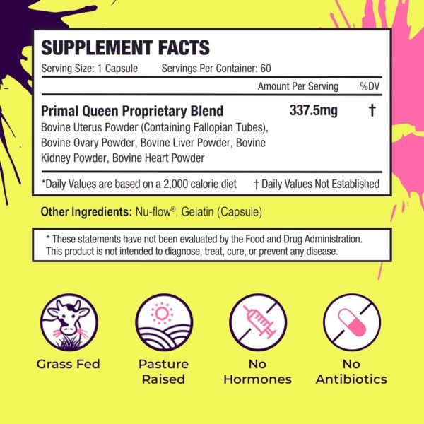 Female-Optimized Beef Organ Superfood Supplement (Beef Liver, Kidney, Heart, & 3 More) - 100% Grass Fed, Pasture Raised Cattle - Balance Hormones, Energy, & More for Women - Image 5