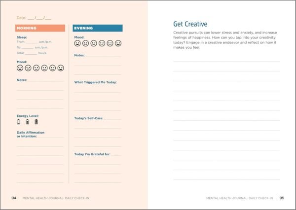 Mental Health Journal: Daily Check-In: 70 Days of Reflection Space to Track Your Moods, Intentions, and Well-Being - Image 3