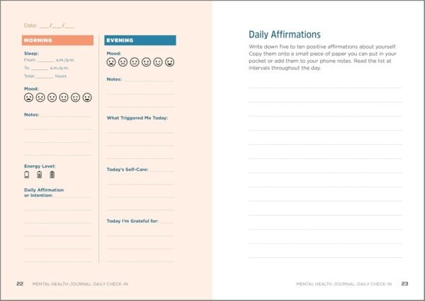 Mental Health Journal: Daily Check-In: 70 Days of Reflection Space to Track Your Moods, Intentions, and Well-Being - Image 6