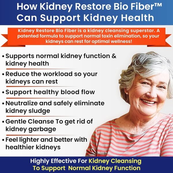 Bio Fiber, Kidney Cleanse Detox & Repair - Restorative Kidney Support & Kidney Supplement to Remove Waste, Kidney Health Supplement - Add to Tea for Kidney Health - 2.5 LBS - Image 3