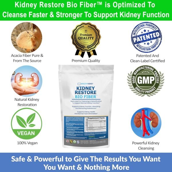 Bio Fiber, Kidney Cleanse Detox & Repair - Restorative Kidney Support & Kidney Supplement to Remove Waste, Kidney Health Supplement - Add to Tea for Kidney Health - 2.5 LBS - Image 7