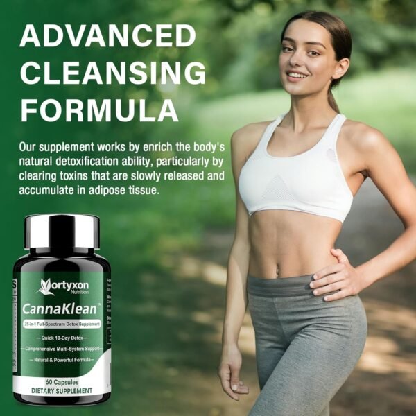 25-in-ONE CannaKlean & Detox Capsules - Natural Detox Cleanse, Natural Herbal Formula for Body Purification, Kidney & Liver (60 Capsules) -1 Pack - Image 5