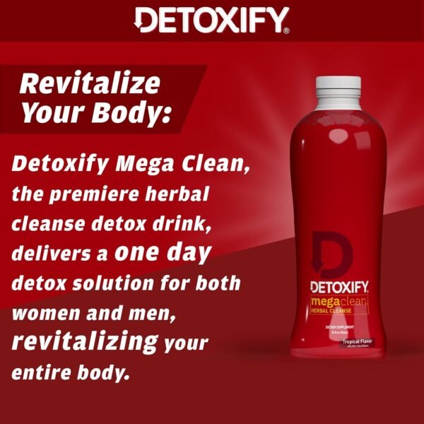 Detoxify – Mega Clean Herbal Detox Cleanse Drink – Full body cleanse detox for women and men - Same day results - Plus sticker - Image 3