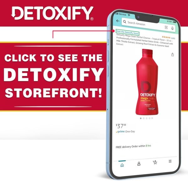 Detoxify – Mega Clean Herbal Detox Cleanse Drink – Full body cleanse detox for women and men - Same day results - Plus sticker - Image 7