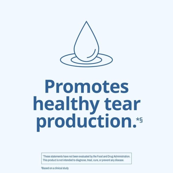 BLINK NutriTears Clinically Proven Supplement for Dry Eyes, Eye Care with Lutein & Zeaxanthin and Vitamin D to Hydrate Eyes from Within for Long-Lasting Relief, 50 Softgels - Image 4