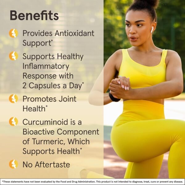 Jarrow Formulas Turmeric Curcumin Supplement - Curcumin 95, Turmeric Supplements, 500 mg for Antioxidant & Joint Support, 120 Capsules - Image 4