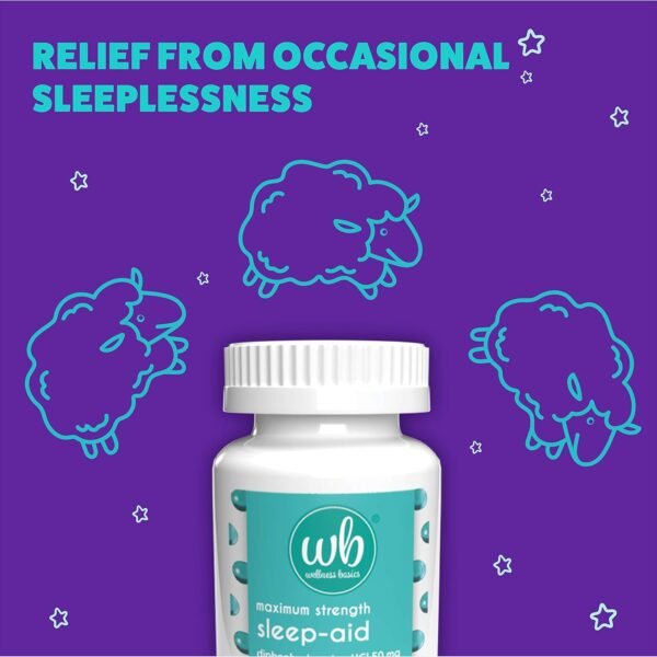 Maximum Strength Sleep-Aid - Diphenhydramine HCL (96 Count Softgel - Twin Pack) Relieves Occasional Sleeplessness - Non-Habit Forming - Image 3