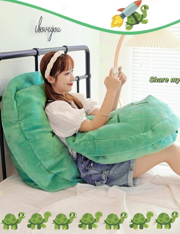 40 Inch Wearable Turtle Shell Pillows Tortoise Shell Plush Turtle Stuffed Animal Dress Up Cushion Costume for Adlut - Image 4