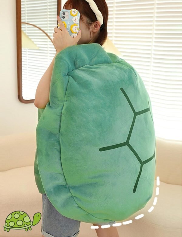 40 Inch Wearable Turtle Shell Pillows Tortoise Shell Plush Turtle Stuffed Animal Dress Up Cushion Costume for Adlut - Image 5