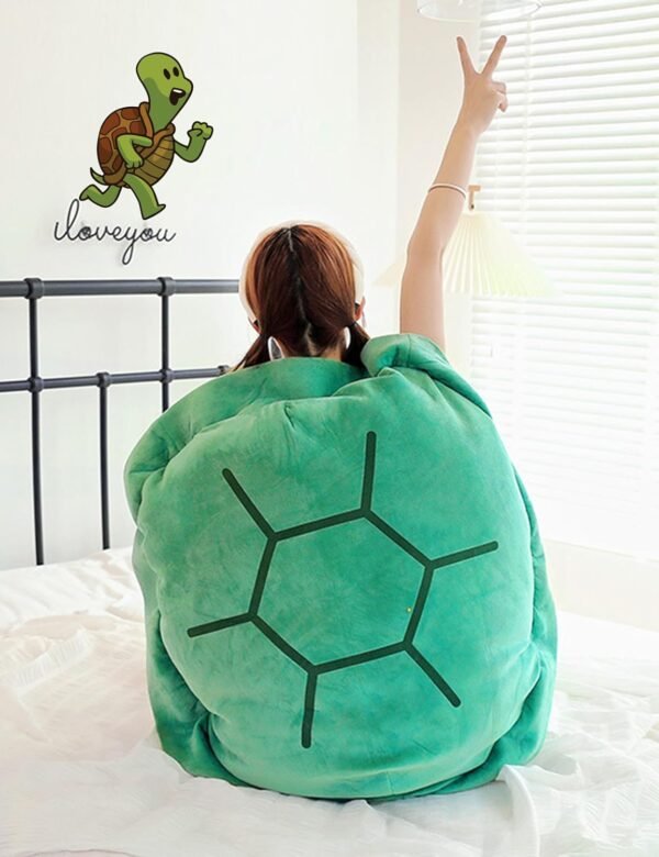 40 Inch Wearable Turtle Shell Pillows Tortoise Shell Plush Turtle Stuffed Animal Dress Up Cushion Costume for Adlut - Image 6