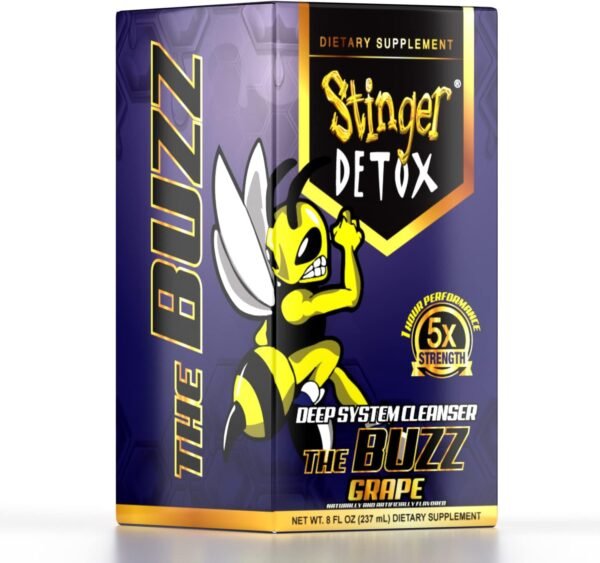 Stinger Detox Buzz 5X Extra Strength Drink – Grape Flavor – 8 FL OZ - 2 Pack - Image 3