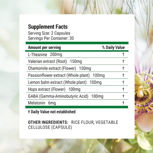 Luna Sleep Aid - Non-Habit Forming Natural Sleeping Pills for Adults with Naturally Sourced Ingredients - Valerian Root, Melatonin, Chamomile, Lemon Balm, and More - 60 Vegan Capsules - Image 7