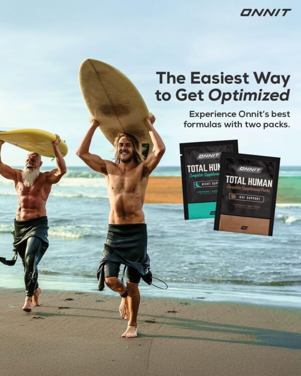 ONNIT Total Human Day and Night Vitamin Packs for Men and Women,Capsule, Adult Multivitamin, 30-Day Supply - Image 5