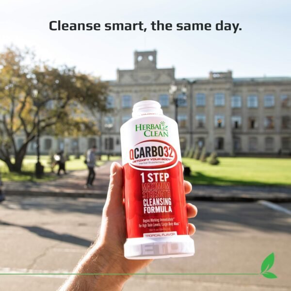 Herbal Clean QCarbo32 Same-Day Premium Detox Drink, Grape Flavor, 32 Fl Oz - Image 6