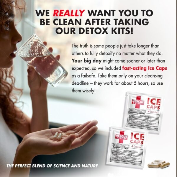 Rescue Detox 5 Day Permanent Detox Kit - 72ct Capsules | Comprehensive Full Body Cleanse with Bonus Instant ICE Caps - Image 5