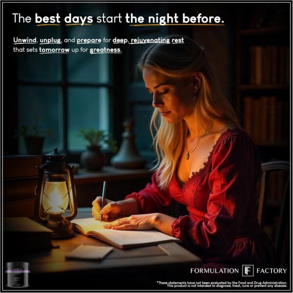 The Night Before: 10-in-1 Midnight Maximizer, Sleep Aid, Stress Relief, Cognition, Relaxation, Recovery, Magnesium Glycinate, L-Theanine, Glycine, Taurine, Lemon Balm, Rhodiola, Lavender (2 Months) - Image 3