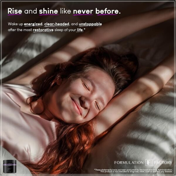 The Night Before: 10-in-1 Midnight Maximizer, Sleep Aid, Stress Relief, Cognition, Relaxation, Recovery, Magnesium Glycinate, L-Theanine, Glycine, Taurine, Lemon Balm, Rhodiola, Lavender (2 Months) - Image 5