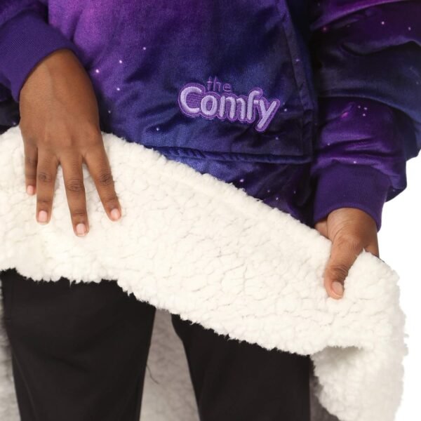 THE COMFY Original Jr | Oversized Sherpa Fleece Wearable Blanket for Kids with Hood & Pocket | Seen on Shark Tank - Image 6