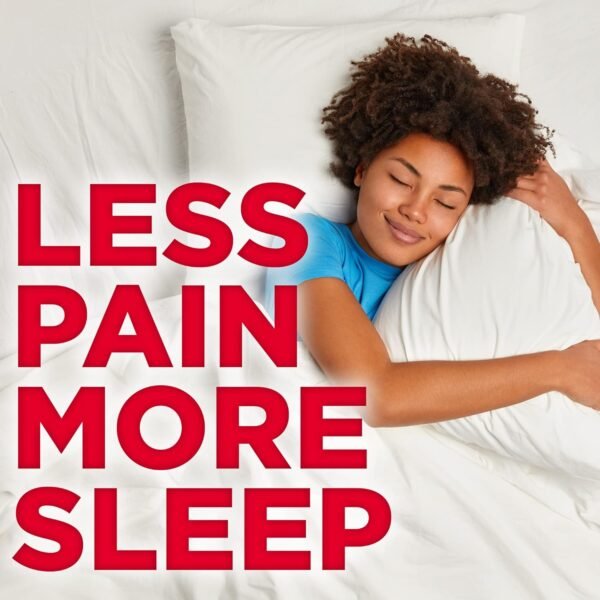 Amazon Basic Care Acetaminophen PM Caplets, Pain Reliever Plus Nighttime Sleep Aid, Extra Strength, Helps Occasional Minor Aches, Pains and Headache Relief, 100 Count, Packaging may vary - Image 4