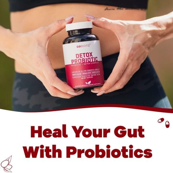 GOBIOTIX Detox Probiotic Supplement for Digestive Health - Milk Thistle, Turmeric, and Dandelion Root, Enzymes for Gut Health - 50 Billion CFU - 60 Capsules - Image 6