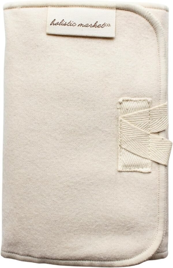 Compress Pad for Castor Oil Pack Unbleached Organic Cotton Flannel 100% Natural Material 32x16cm with Cotton Ties - Image 4