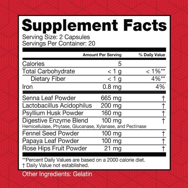 Health Plus Herbal Detox+ (10-Day Cleanse) 40 Capsules, 20 Servings - Image 2
