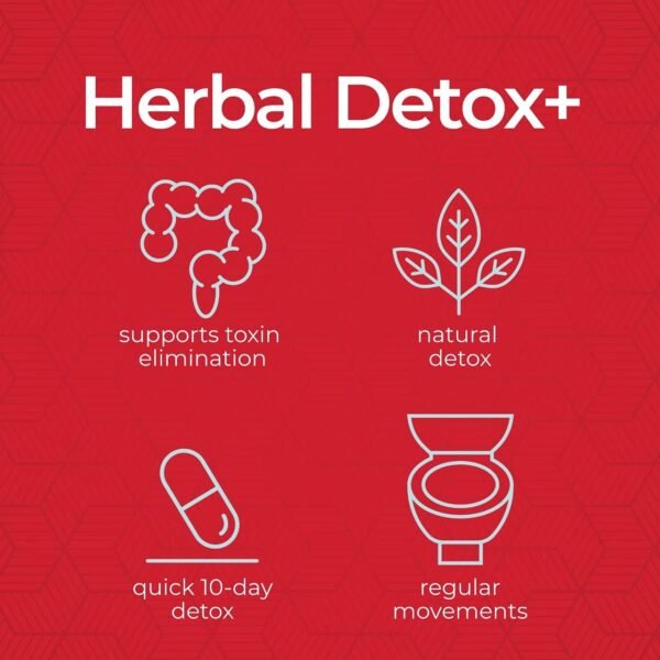 Health Plus Herbal Detox+ (10-Day Cleanse) 40 Capsules, 20 Servings - Image 5