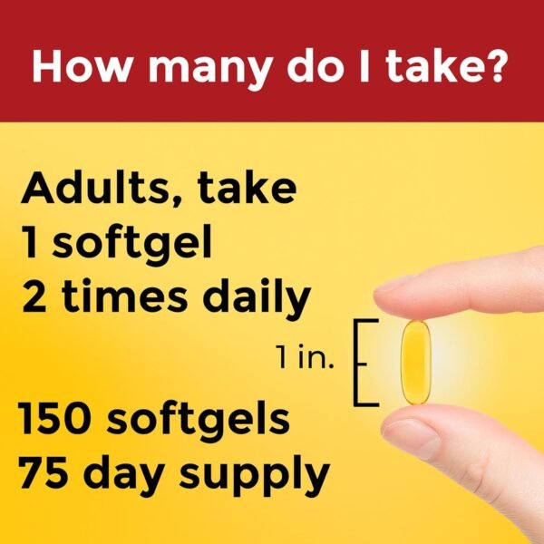 Nature Made Triple Omega 3 6 9 Supplements, Flaxseed, Safflower & Olive Oils, Fish Free Omega 3 Fatty Acid Supplement, 150 Softgels, 75 Day Supply - Image 6
