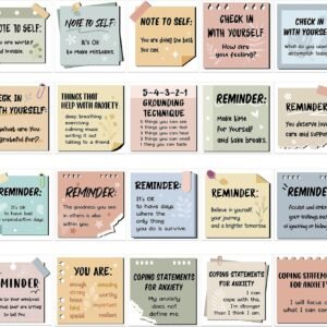 300 Pcs Mental Health Stickers Motivational Affirmation Stickers Mental Health Awareness Items Positive Waterproof Laptop Water Bottle Reminder Feelings Decor for Adult Employees(Warm Color)