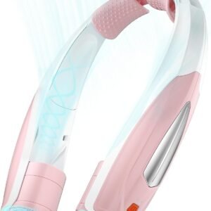 AI Neck Fan, 6 Speeds Adjustable Portable Personal Fan Rechargeable, 6000 mAh Battery Faster Cooling Wearable, Ultra Quiet for Home, Office, Travel, Outdoor
