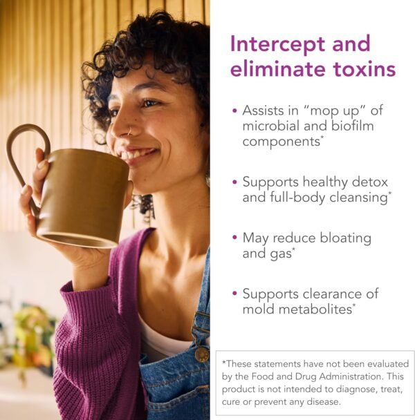 Biocidin G.I. Detox+ Activated Charcoal Binder & Zeolite Detox Supplements with Silica - Helps Bind & Clear Toxins - Supports Full Body Cleansing and May Reduce Bloating (60 Capsules) - Image 2