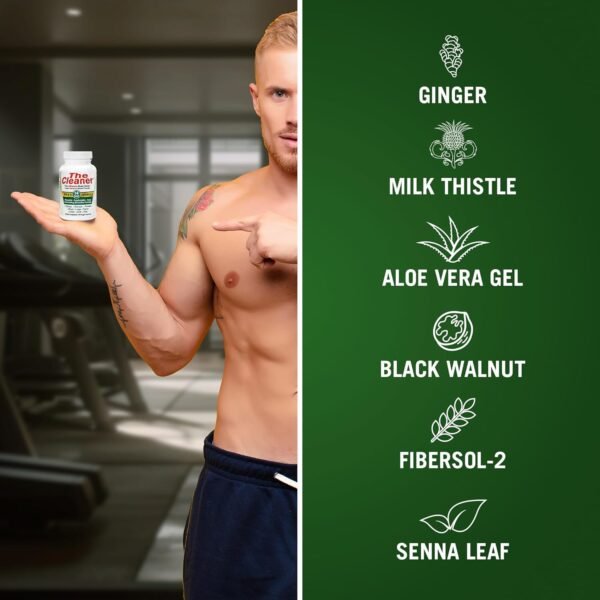 Century Systems The Cleaner Detox, Powerful 14-Day Complete Internal Cleansing Formula for Men, Support Digestive Health, 104 Vegetarian Capsules - Image 2