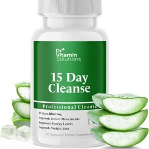 DR VITAMIN SOLUTIONS 15 Day Cleanse Gut Support - Detox Cleanse for Weight Management - All Natural Colon Cleanser for Bloating and Constipation Relief - Extra Calorie Loss with Probiotics - 30 Caps