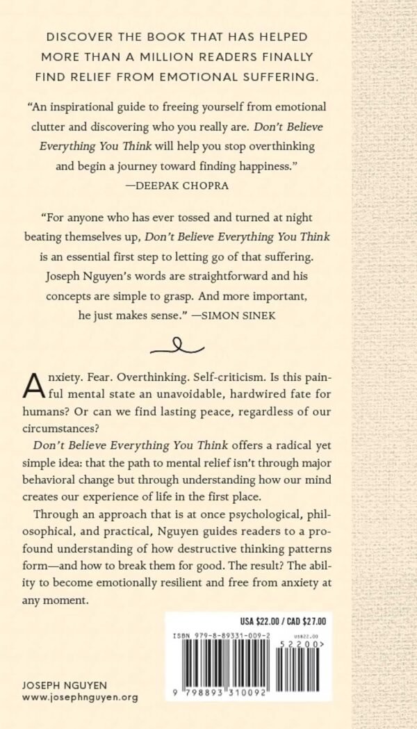 Don't Believe Everything You Think (Expanded Edition): Why Your Thinking Is The Beginning & End Of Suffering (Graduation Gift) (Books By Joseph Nguyen) - Image 2
