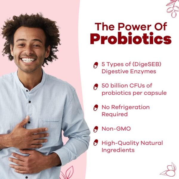 GOBIOTIX Detox Probiotic Supplement for Digestive Health - Milk Thistle, Turmeric, and Dandelion Root, Enzymes for Gut Health - 50 Billion CFU - 60 Capsules - Image 2