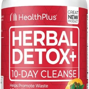 Health Plus Herbal Detox+ (10-Day Cleanse) 40 Capsules, 20 Servings