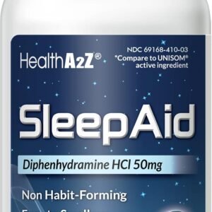 HealthA2Z Sleep Aid, Diphenhydramine Softgels, 50mg, Supports Deeper, Restful Sleeping (250 Counts)