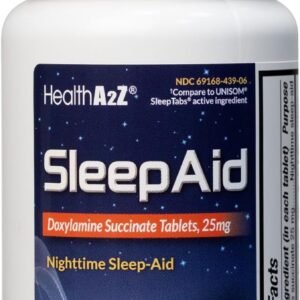 HealthA2Z® Sleep Aid | Doxylamine Succinate 25mg | Non Habit-Forming (120 Counts (Pack of 1))