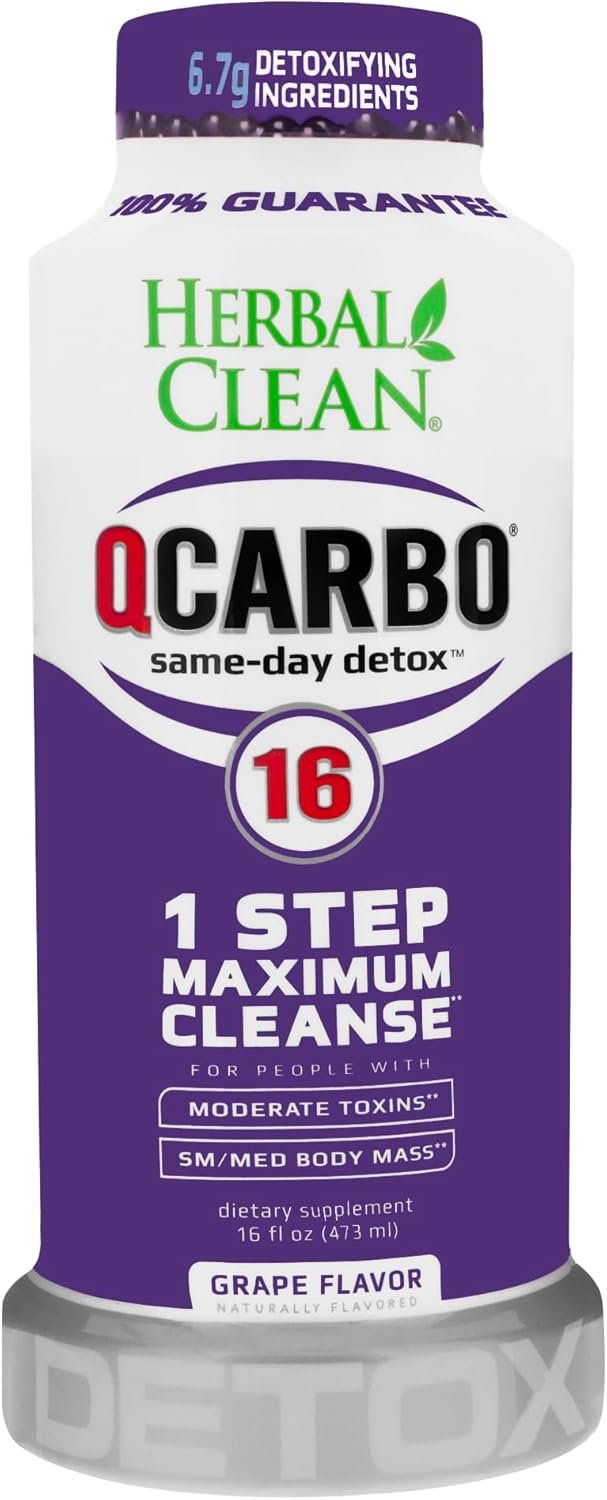 Herbal-Clean-QCarbo16-Same-Day-Detox-Drink-Grape-Flavor-16.jpg Herbal Clean - QCarbo16 Same-Day Detox Drink, Grape Flavor, (16 fl oz)