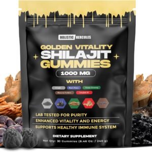 Himalayan Gold Shilajit Gummies with Ashwagandha Black Maca Tongkat Ali Panax Ginseng Mucuna | 100% Natural Organic | Vegan Non-GMO Sugar-Free (30)