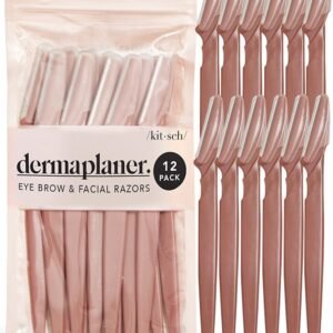 Kitsch Dermaplaning Tool - Face Razors for Women and Men, Eyebrow Trimmer and Face Shaver, Facial Hair Removal, Facial Razors for Women and Men, Dermaplane Razor - 12pc, Terracotta