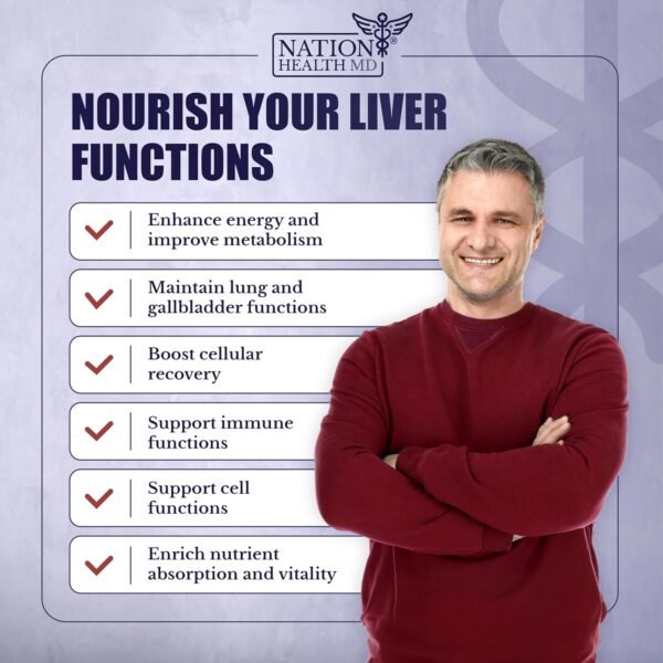 Liver Renew - Liver Cleanse Detox & Repair - Liver Support Supplement with Artichoke Extract, Milk Thisle, Dandelion and Turmeric - 60 Capsules - Image 2